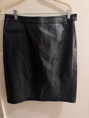 Urchin Vintage Black Genuine Leather Pencil Skirt 32” Waist